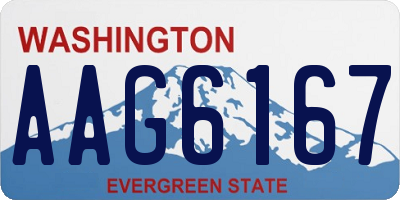 WA license plate AAG6167