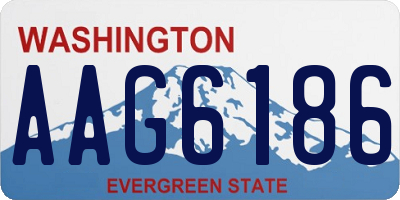WA license plate AAG6186