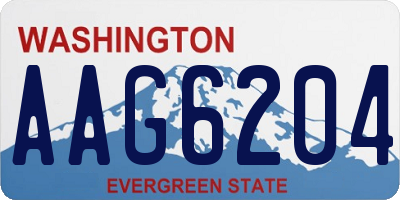 WA license plate AAG6204