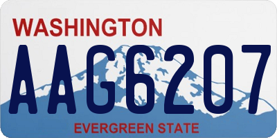 WA license plate AAG6207