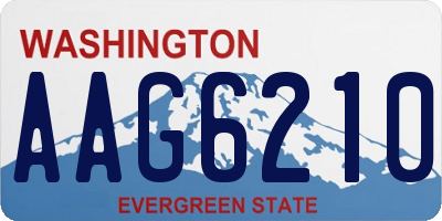 WA license plate AAG6210