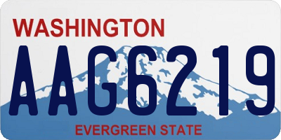 WA license plate AAG6219