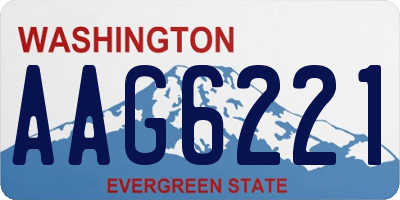 WA license plate AAG6221