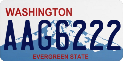 WA license plate AAG6222