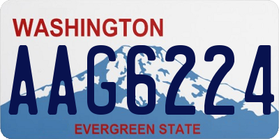 WA license plate AAG6224