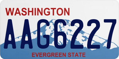WA license plate AAG6227