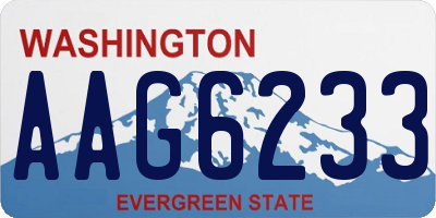WA license plate AAG6233