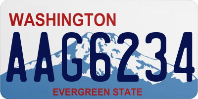 WA license plate AAG6234