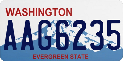 WA license plate AAG6235