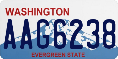 WA license plate AAG6238