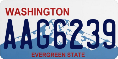 WA license plate AAG6239