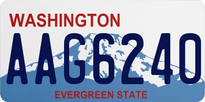 WA license plate AAG6240