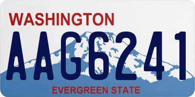 WA license plate AAG6241