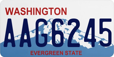 WA license plate AAG6245