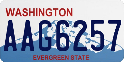 WA license plate AAG6257