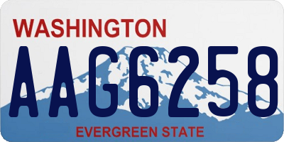WA license plate AAG6258
