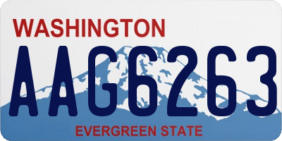 WA license plate AAG6263