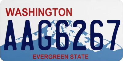 WA license plate AAG6267