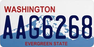 WA license plate AAG6268
