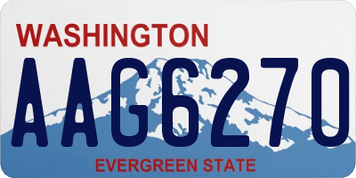 WA license plate AAG6270