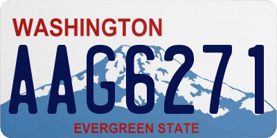WA license plate AAG6271
