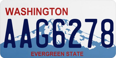 WA license plate AAG6278