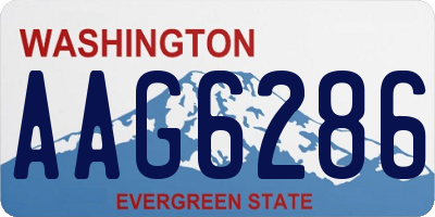 WA license plate AAG6286