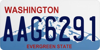 WA license plate AAG6291