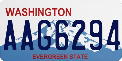WA license plate AAG6294
