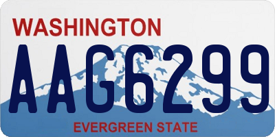 WA license plate AAG6299