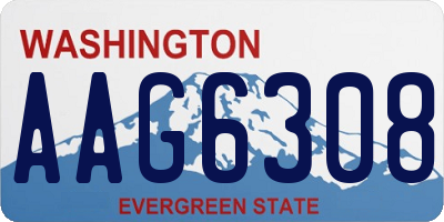 WA license plate AAG6308