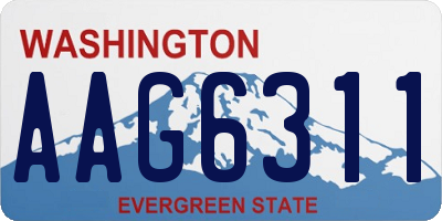 WA license plate AAG6311