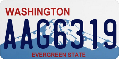 WA license plate AAG6319