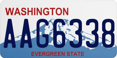 WA license plate AAG6338