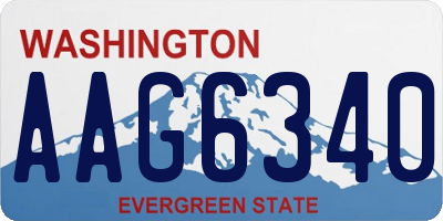 WA license plate AAG6340
