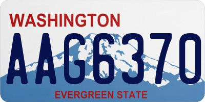 WA license plate AAG6370