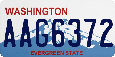 WA license plate AAG6372