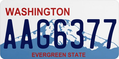 WA license plate AAG6377