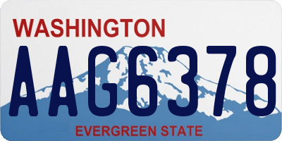 WA license plate AAG6378