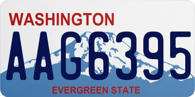 WA license plate AAG6395