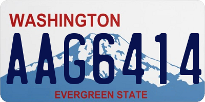 WA license plate AAG6414
