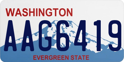 WA license plate AAG6419