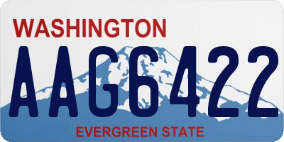 WA license plate AAG6422