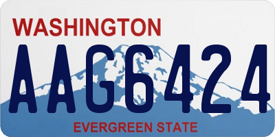 WA license plate AAG6424