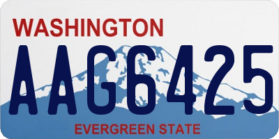 WA license plate AAG6425