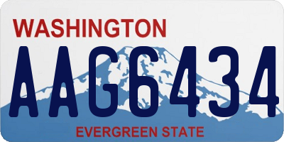 WA license plate AAG6434