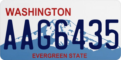 WA license plate AAG6435