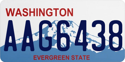 WA license plate AAG6438