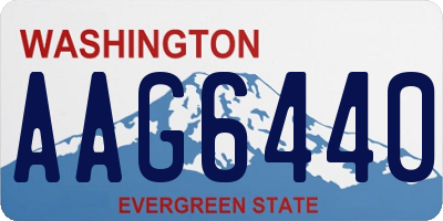 WA license plate AAG6440