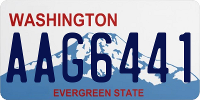 WA license plate AAG6441